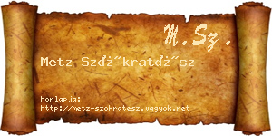 Metz Szókratész névjegykártya